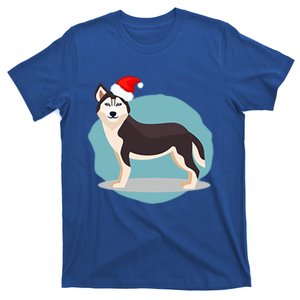 Santa Siberian Husky In Pocket Christmas Husky Lover Cool Gift T-Shirt