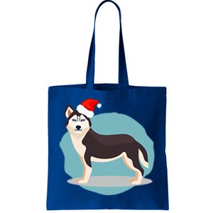 Santa Siberian Husky In Pocket Christmas Husky Lover Cool Gift Tote Bag