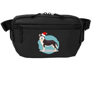 Santa Siberian Husky In Pocket Christmas Husky Lover Cool Gift Crossbody Pack