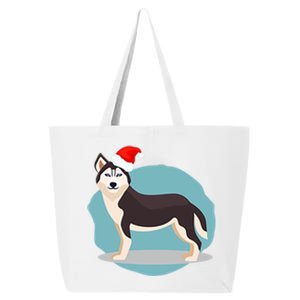 Santa Siberian Husky In Pocket Christmas Husky Lover Cool Gift 25L Jumbo Tote