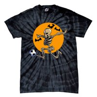 Soccer Skeleton Halloween Soccer Player Halloween Tie-Dye T-Shirt