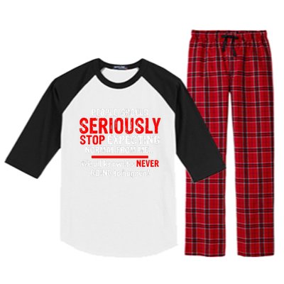 Sarcastic Sarcasm Humour Joke Quote Novelty Raglan Sleeve Pajama Set