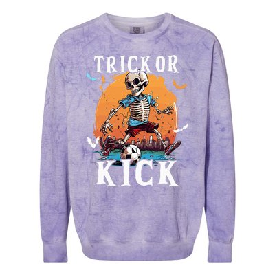 Soccer Skeleton Halloween Soccer Player Halloween Colorblast Crewneck Sweatshirt