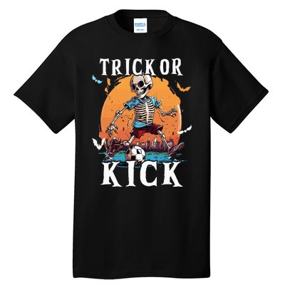 Soccer Skeleton Halloween Soccer Player Halloween Tall T-Shirt