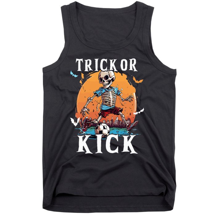 Soccer Skeleton Halloween Soccer Player Halloween Tank Top