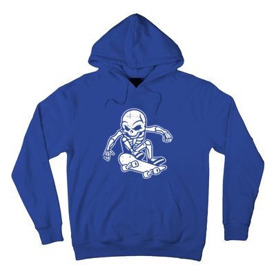 Skeleton Skateboarding Halloween Costume Funny Skull Skater Gift Hoodie