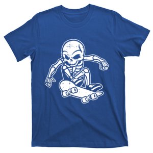 Skeleton Skateboarding Halloween Costume Funny Skull Skater Gift T-Shirt