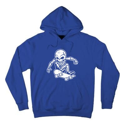 Skeleton Skateboarding Halloween Costume Funny Skull Skater Gift Tall Hoodie