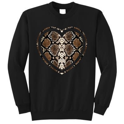 Snake Skin Heart Animal Sweatshirt