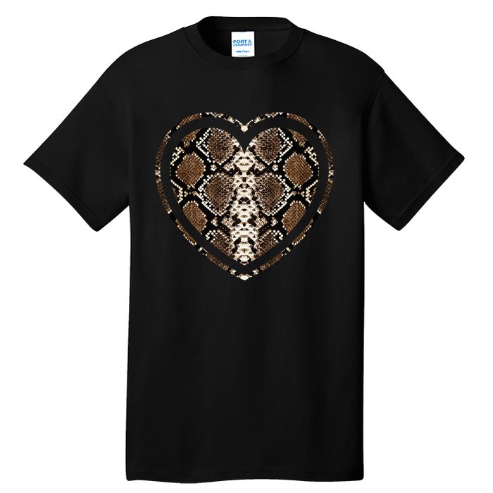 Snake Skin Heart Animal Tall T-Shirt