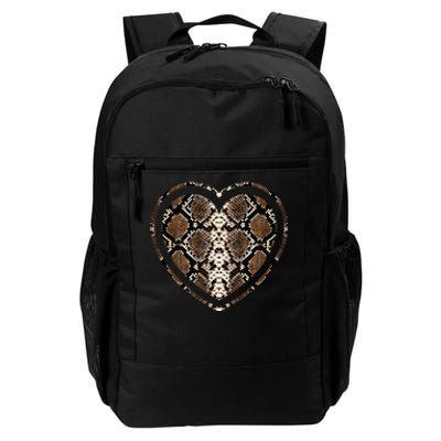 Snake Skin Heart Animal Daily Commute Backpack