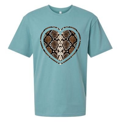 Snake Skin Heart Animal Sueded Cloud Jersey T-Shirt