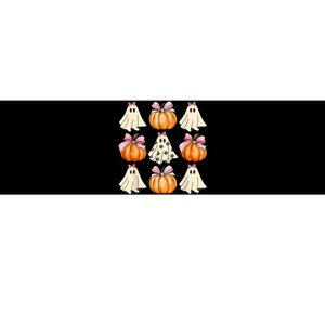 Spooky Season Halloween Ghost Pumpkin Ribbon Coquette Bow Bumper Sticker