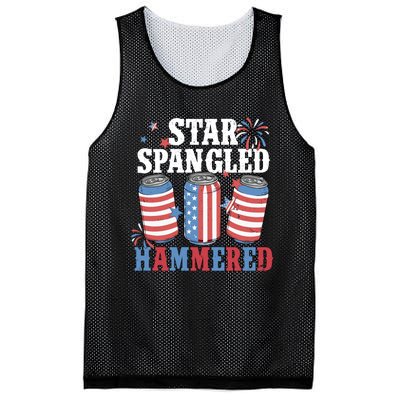 Star Spangled Hammered 4th Of July Mesh Reversible Basketball Jersey Tank