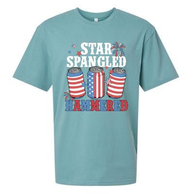 Star Spangled Hammered 4th Of July Sueded Cloud Jersey T-Shirt