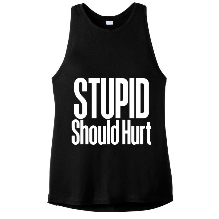 Stupid Should Hurt Ladies PosiCharge Tri-Blend Wicking Tank
