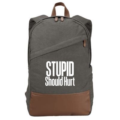 Stupid Should Hurt Cotton Canvas Backpack