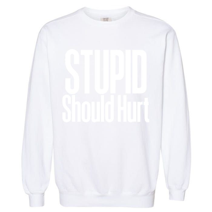 Stupid Should Hurt Garment-Dyed Sweatshirt