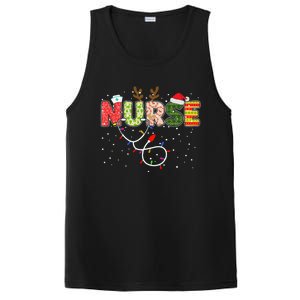 Stethoscope Santa Hat Reindeer Xmas Christmas Nurse Cool Gift PosiCharge Competitor Tank