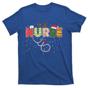 Stethoscope Santa Hat Reindeer Xmas Christmas Nurse Cool Gift T-Shirt