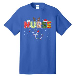 Stethoscope Santa Hat Reindeer Xmas Christmas Nurse Cool Gift Tall T-Shirt