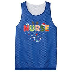 Stethoscope Santa Hat Reindeer Xmas Christmas Nurse Cool Gift Mesh Reversible Basketball Jersey Tank