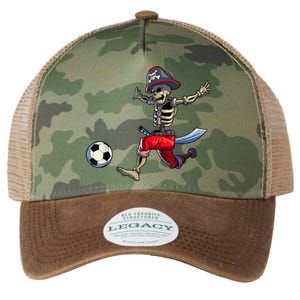 Soccer Skeleton Halloween Boy Soccer Pirate Halloween Legacy Tie Dye Trucker Hat