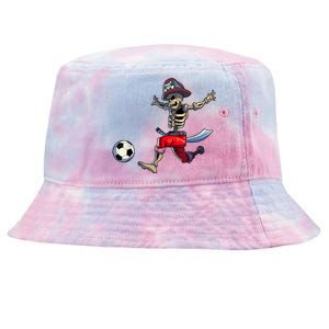 Soccer Skeleton Halloween Boy Soccer Pirate Halloween Tie-Dyed Bucket Hat