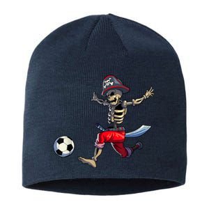 Soccer Skeleton Halloween Boy Soccer Pirate Halloween Sustainable Beanie