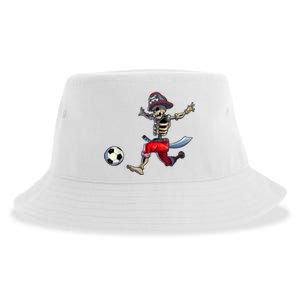 Soccer Skeleton Halloween Boy Soccer Pirate Halloween Sustainable Bucket Hat