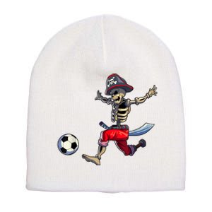 Soccer Skeleton Halloween Boy Soccer Pirate Halloween Short Acrylic Beanie