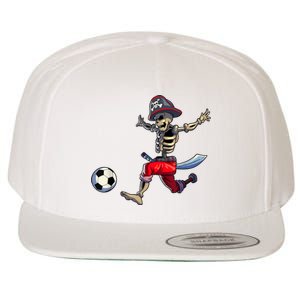 Soccer Skeleton Halloween Boy Soccer Pirate Halloween Wool Snapback Cap