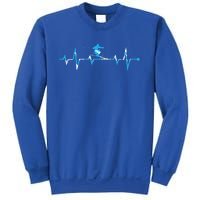 Skiing Ski Heartbeat Gift For Skiers Gift Sweatshirt