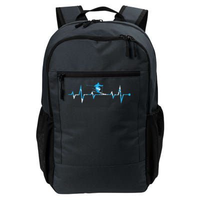 Skiing Ski Heartbeat Gift For Skiers Gift Daily Commute Backpack