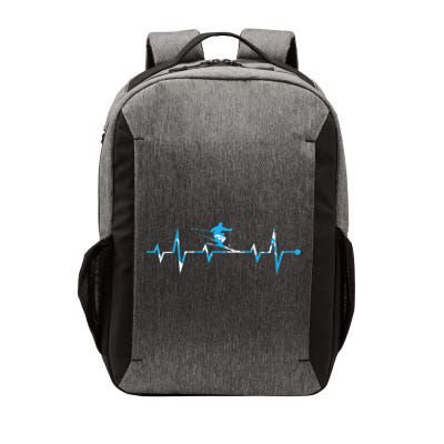 Skiing Ski Heartbeat Gift For Skiers Gift Vector Backpack