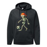 Skeleton Soccer Halloween Costume Funny Performance Fleece Hoodie