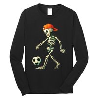 Skeleton Soccer Halloween Costume Funny Long Sleeve Shirt