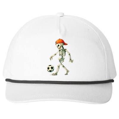 Skeleton Soccer Halloween Costume Funny Snapback Five-Panel Rope Hat