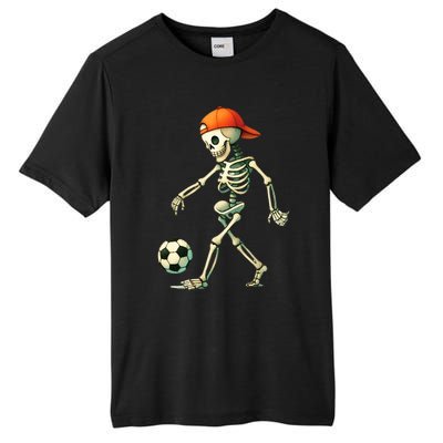 Skeleton Soccer Halloween Costume Funny Tall Fusion ChromaSoft Performance T-Shirt