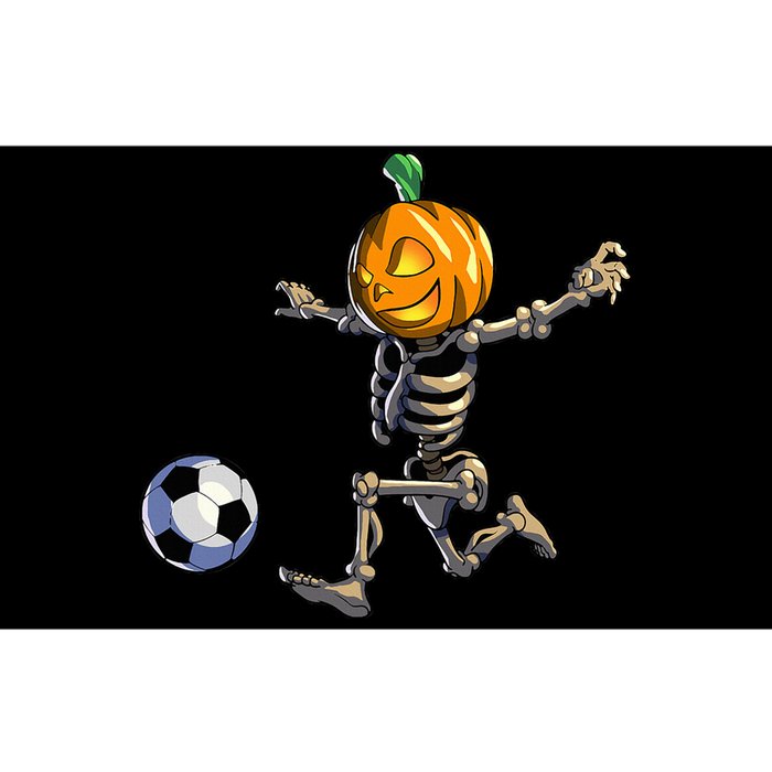 Soccer Skeleton Halloween Bumper Sticker