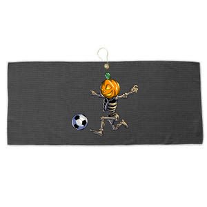 Soccer Skeleton Halloween Large Microfiber Waffle Golf Towel