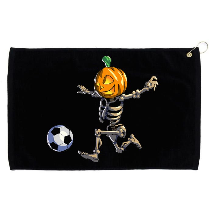 Soccer Skeleton Halloween Grommeted Golf Towel