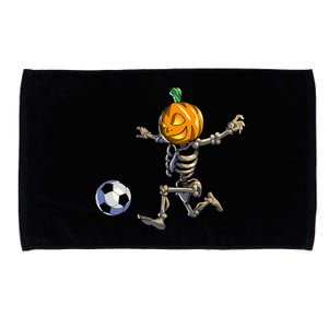 Soccer Skeleton Halloween Microfiber Hand Towel