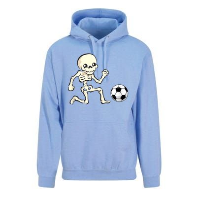 Soccer Skeleton Halloween Man Boy Soccer Player Funny Unisex Surf Hoodie