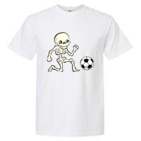 Soccer Skeleton Halloween Man Boy Soccer Player Funny Garment-Dyed Heavyweight T-Shirt