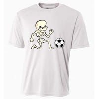 Soccer Skeleton Halloween Man Boy Soccer Player Funny Cooling Performance Crew T-Shirt