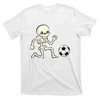 Soccer Skeleton Halloween Man Boy Soccer Player Funny T-Shirt