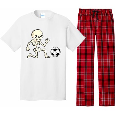 Soccer Skeleton Halloween Man Boy Soccer Player Funny Pajama Set