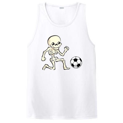 Soccer Skeleton Halloween Man Boy Soccer Player Funny PosiCharge Competitor Tank