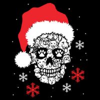 Skull Santa Hat Funny Christmas Xmas 16 in Basic Backpack